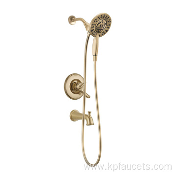 Fantastic Adjustable Reliable Gold Shower And Bath Faucet